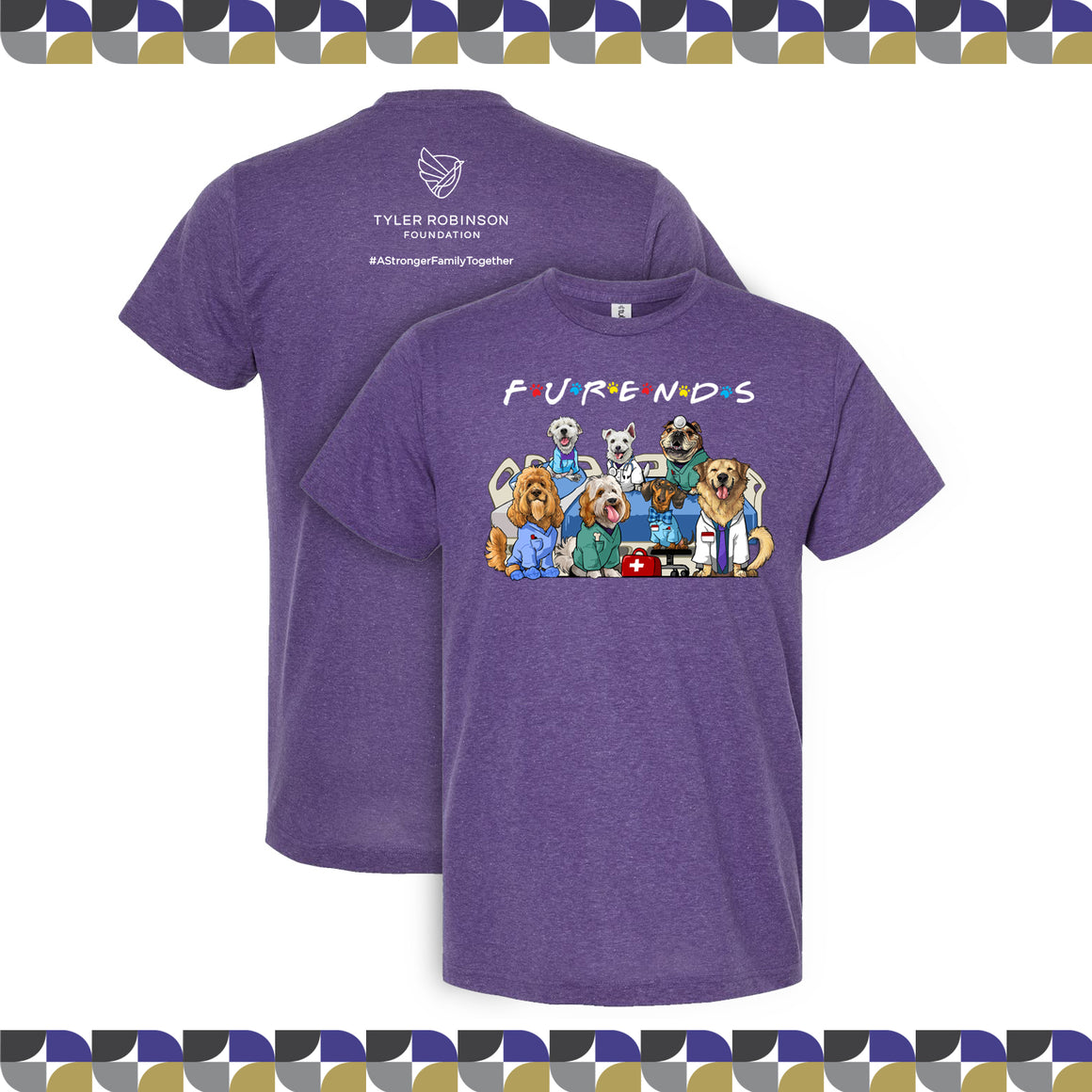 TRF - "FURENDS" Adult Heather Purple Short Sleeve T-Shirt